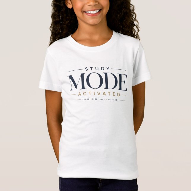 Ästhetischer Studienmodus Aktiviertes Design T-Shirt (Vorderseite)