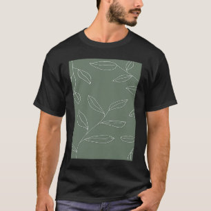 Ästhetischer süßer Boho-Baumzweig-Muster Weiß und T-Shirt