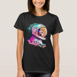 Ästhetischer Vaporwave Weltraum Katze 80er 90er As T-Shirt