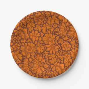 Ästhetischer Vintage-Blumenprint überall Pappteller