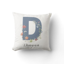 Ästhetischer Wasserfarbenflorbrief D Monogramm