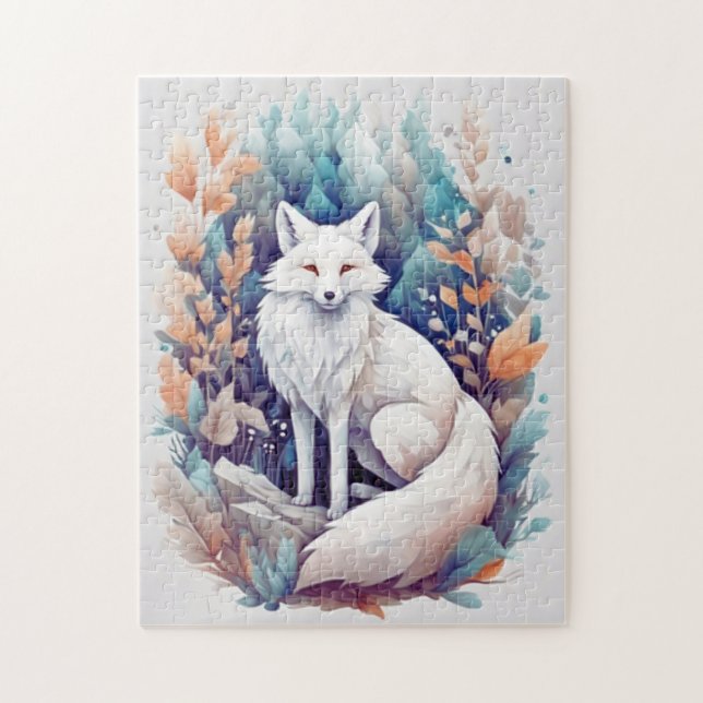 Ästhetischer White Fox Puzzle (Vertikal)