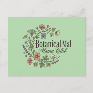 Ästhetischer Wildblumenkranz Postkarte