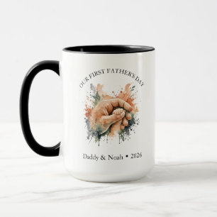 Ästhetisches Aquarell-Boho-Geschenk zum ersten Vat Tasse
