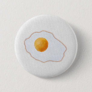 Ästhetisches Aquarell Spiegelei Minimalistische Ku Button