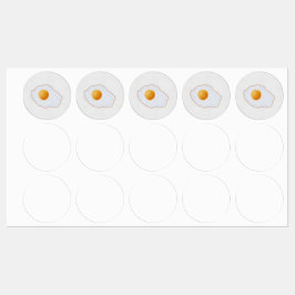 Ästhetisches Aquarell Spiegelei Minimalistische Ku Etiketten