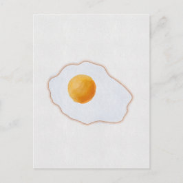 Ästhetisches Aquarell Spiegelei Minimalistische Ku Postkarte