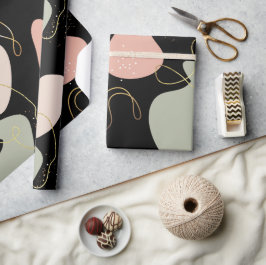 Ästhetisches Boho Geometrie-Muster für Bio Formen Geschenkpapier