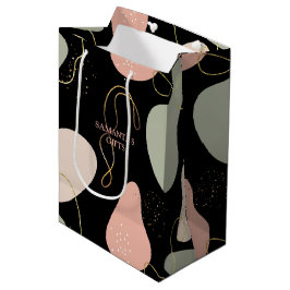 Ästhetisches Boho Geometrie-Muster für Bio Formen Mittlere Geschenktüte