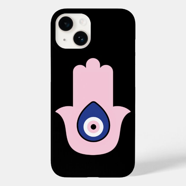 Ästhetisches Böse Eye Griechisch Mati Pink Blau Sc Case-Mate iPhone Hülle (Rückseite)