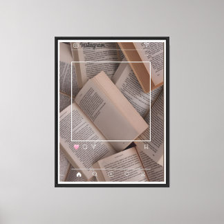 "Ästhetisches Buch Flatlay Wall Art" Leinwanddruck