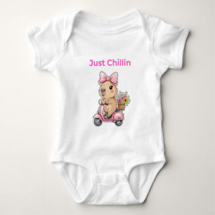 Ästhetisches Capybara-Shirt zum Chillen - Süßes T- Baby Strampler