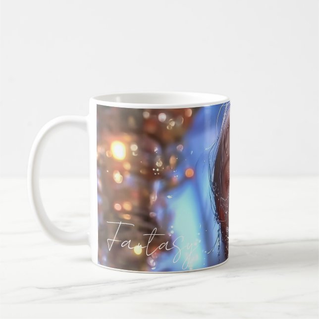 Ästhetisches / Dark Fantasy Mädchen Kaffeetasse (Links)