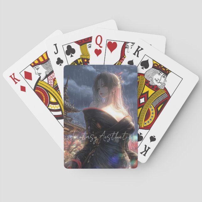 Ästhetisches / Dark Fantasy Mädchen Spielkarten (Rückseite)
