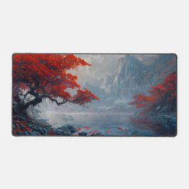 Ästhetisches Desktop - Landschaftliche Rote Bäume  Schreibtischunterlage