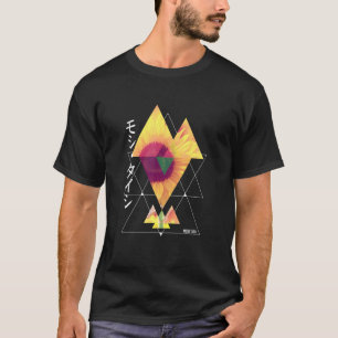 Ästhetisches Dreieck Sonnenblumen Streetwear Trend T-Shirt