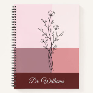 Ästhetisches Dusty Rose Geschenk für Frauen und St Notizbuch