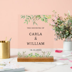 Ästhetisches Elegantes Hochzeitsgeschäft Acrylschild