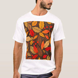 Ästhetisches Fall Leaf Muster T-Shirt