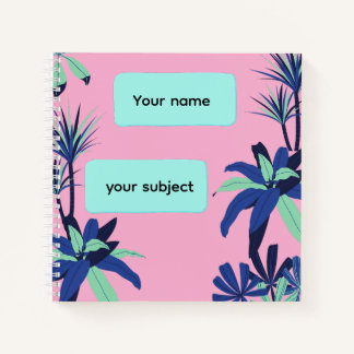 Ästhetisches florales Motiv Personalisiertes Notiz Notizbuch
