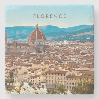 Ästhetisches Florenz Italien Skyline Szenisches Un Steinuntersetzer