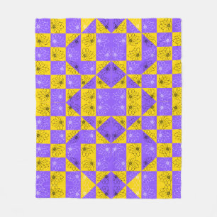 Ästhetisches geometrisches Schachbrettmuster mit B Fleecedecke
