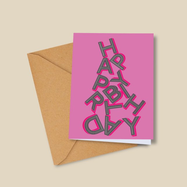 Ästhetisches Glück Geburtstag Persönliche Grußkart Feiertagskarte (Von Creator hochgeladen)