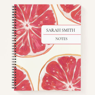 Ästhetisches Grapefruit-Notizbuch mit individuelle Notizbuch