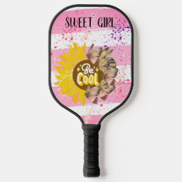 ästhetisches, kurzatmiges rosa Design Pickleball Schläger