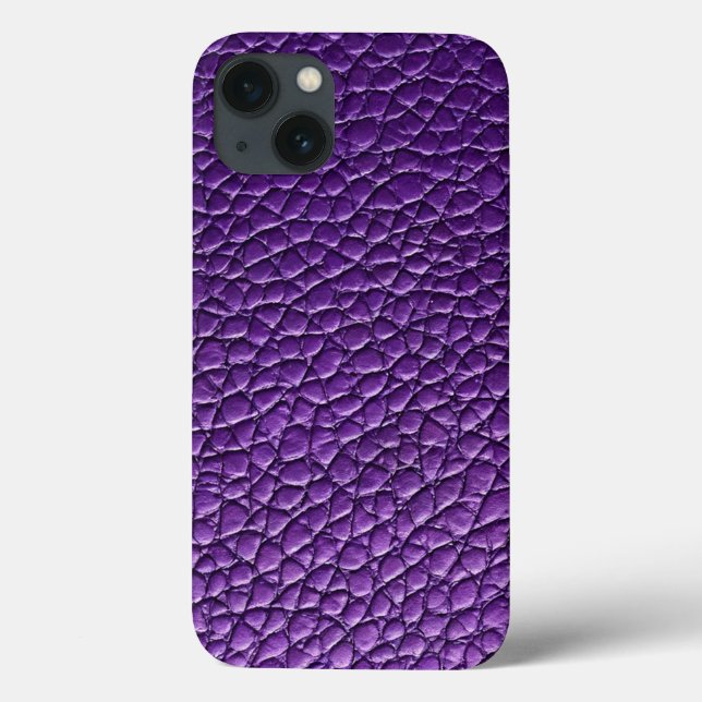 Ästhetisches Lila Leder Chic Designer Stil Case-Mate iPhone Hülle (Rückseite)