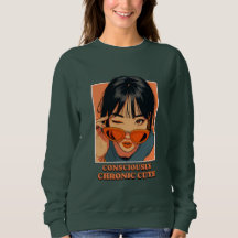 Ästhetisches Mädchen Grafik Sweatshirt