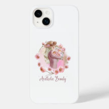 Ästhetisches Mädchen iPhone 14 Case | Schwarz & We