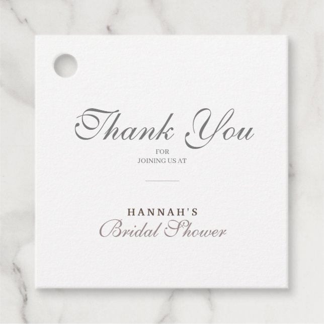 Ästhetisches Modernes Brautparty Klassisches Golde Geschenkanhänger (Vorderseite)