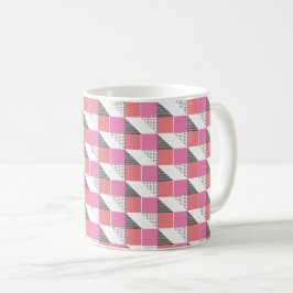ästhetisches modernes Muster in Schwarz und Rosa Kaffeetasse