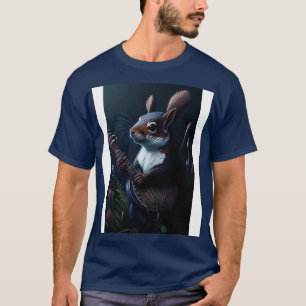 Ästhetisches Niedliches Eichhörnchen Banjo T-Shirt