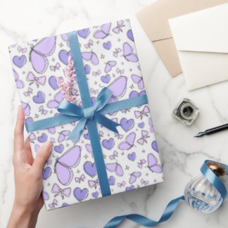 "Ästhetisches Niedliches Schmetterlingshandgezeich Geschenkpapier