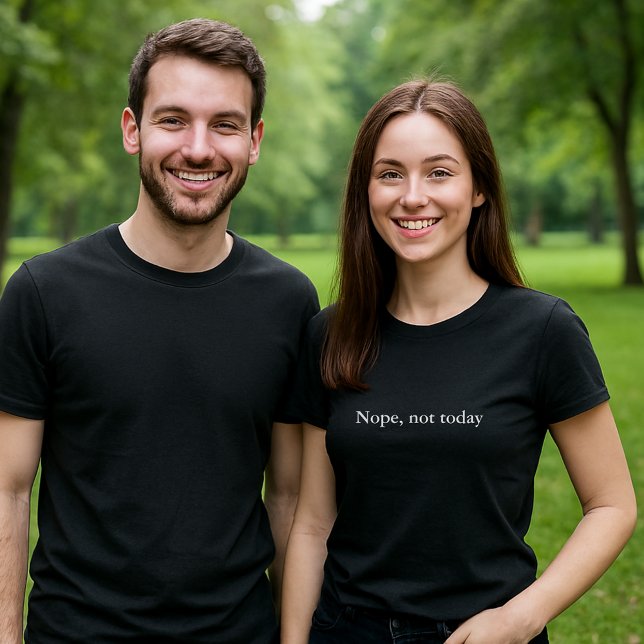 ästhetisches Outfit Zitat Nope nicht heute T-Shirt (Von Creator hochgeladen)