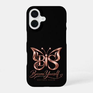 Ästhetisches Rose Gold Schmetterling iPhone Case | 16 Hülle