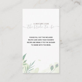 Ästhetisches Rustikales Brautparty Rezept Begleitkarte