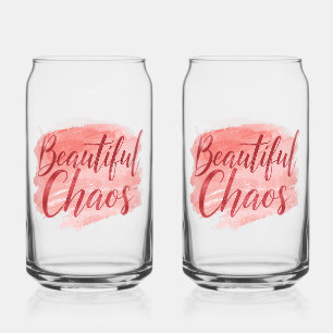 Ästhetisches Schönes Chaos Script Typografie Dosenglas