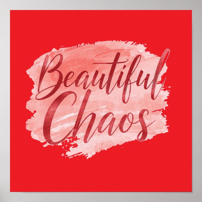 Ästhetisches Schönes Chaos Script Typografie Poster (Vorne)