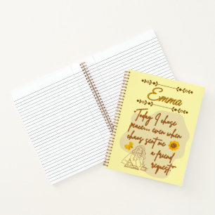 Ästhetisches Soft-Girl-Energy-Journal Spiralblock Notizbuch