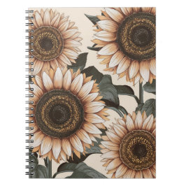 Ästhetisches Sonnenblumen-Notebook Notizblock