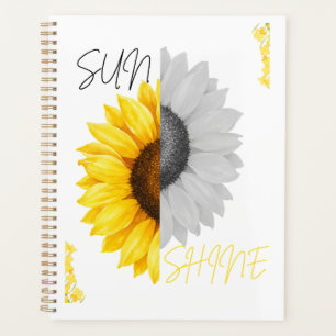 Ästhetisches Sonnenblumen-Spiralnotizbuch Sunshine Planer