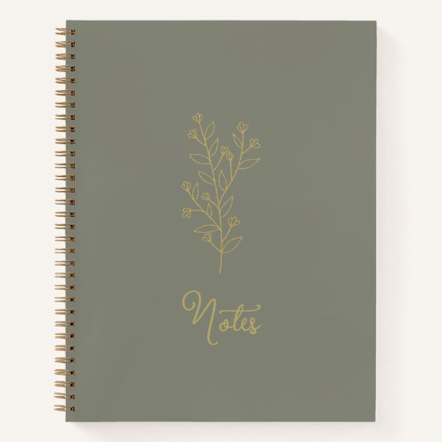 Ästhetisches Spiraljournal Notizbuch (Vorderseite)