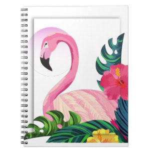 ästhetisches tropisches Flamingo Notizblock