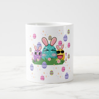 Ästhetisches und niedliches Ostereimuster Jumbo-Tasse
