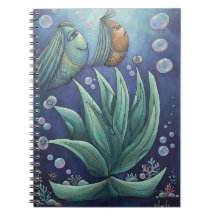 Ästhetisches Unterwasser-Fantasy-Fisch-Spiralheft