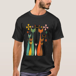 Ästhetisches Vintage-Mod-Katzendesign u2013 Retro  T-Shirt