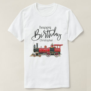 Ästhetisches Vintage-Zug-Geburtstags-T-Shirt T-Shirt